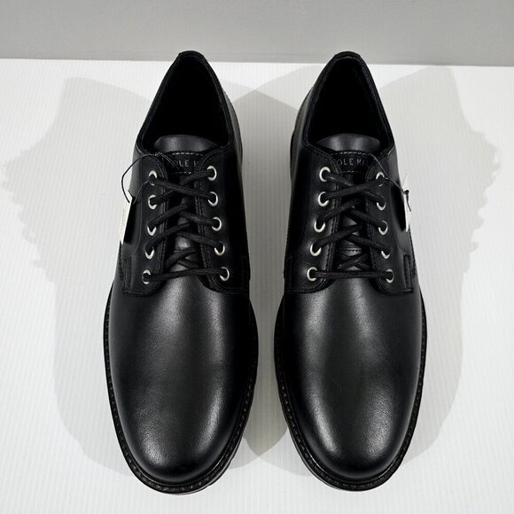 NEW Cole Haan Midland Oxford PlainToe Black Leather Water Resistant Mens Size 9 - Picture 4 of 14